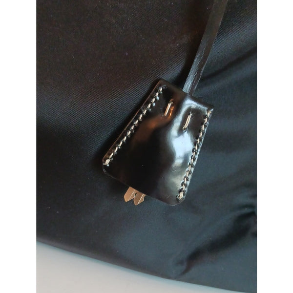 PRADA BLK NYLON NEW LARGE SATCHEL BAG