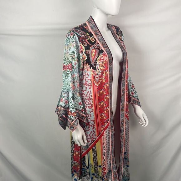 Alice + Olivia Multi Print Silk Reversible Jacket