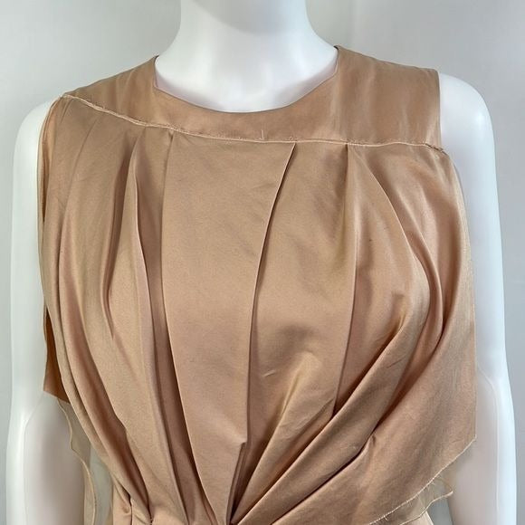 Margareth & Moi Pink Pleated with Chiffon Dress