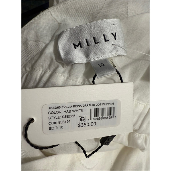 MILLY NWT WHITE GRAPHIC DOT DRESS