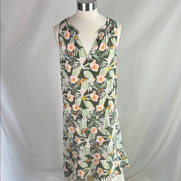 Joie Green Butterfly/ Jungle Silk Dress