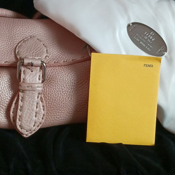 Fendi Pink Selleria Linda Satchel Bag.