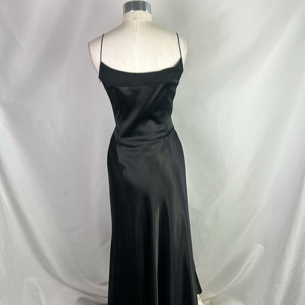 Laundry Blk Laced Front Silk Dress