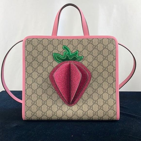 New Gucci Bag with Logo and 3D Strawberry