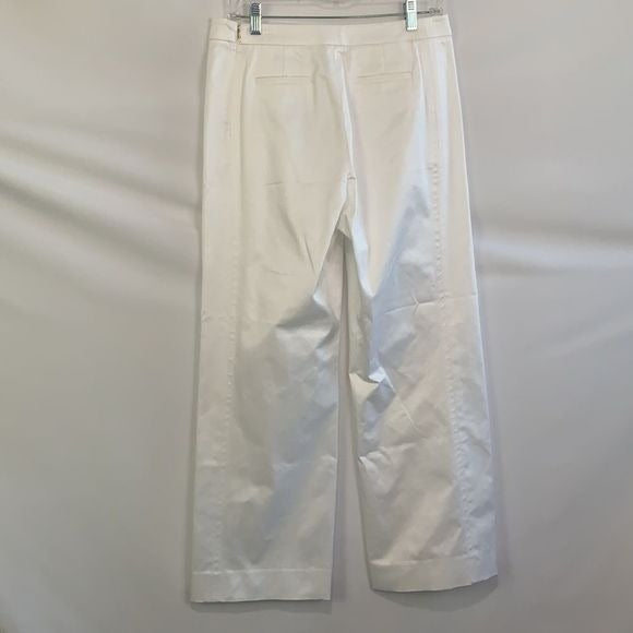 Per Se NWT White Wire Slacks with Slit