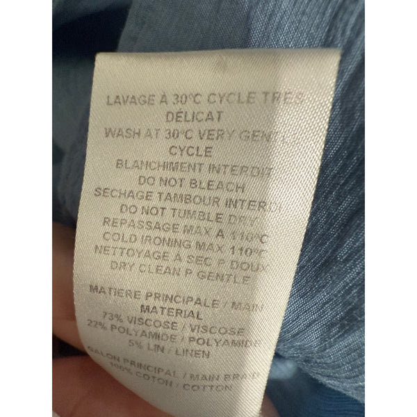 SEE BY CHLOE BLUE TIE WAIST LAYERED TOP