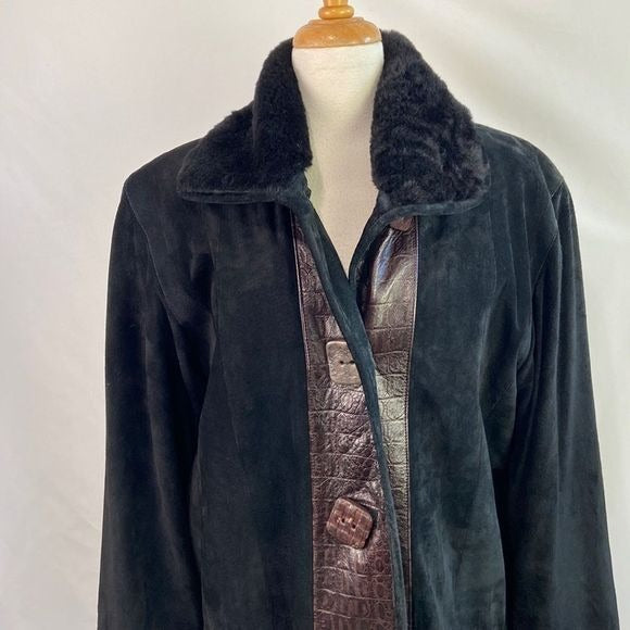 Grownbeans Karen Groner Vintage Leather Shearing w/ Patches Full Jacket