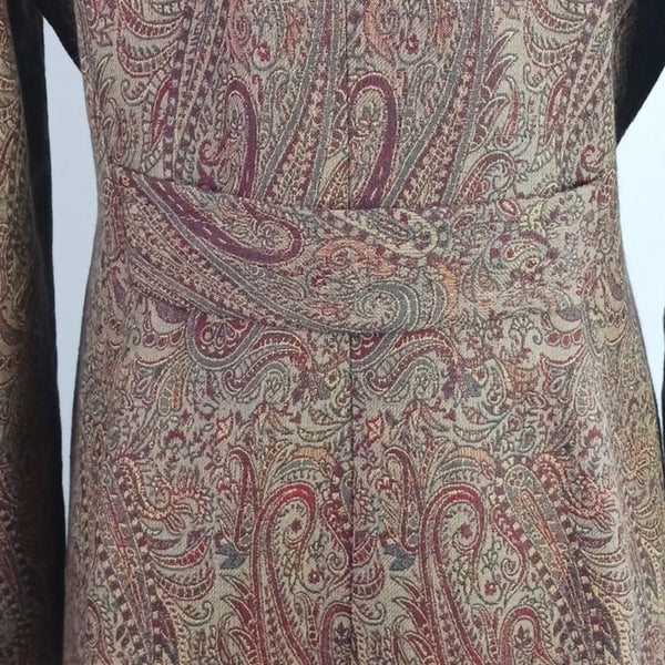 LOFT Paisley Blazer Tan Rust Long Blazer