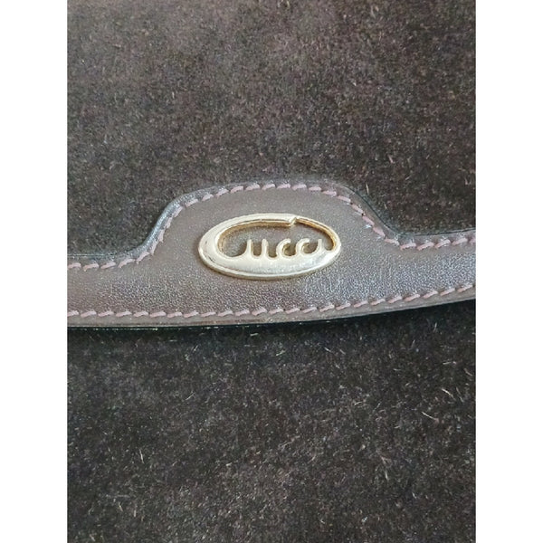 GUCCI VTG BR LEATHER CROSS BODY BAG.