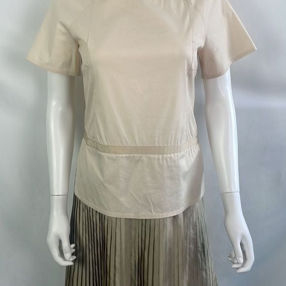 Jill Sander Tan Pleated Bottom Dress