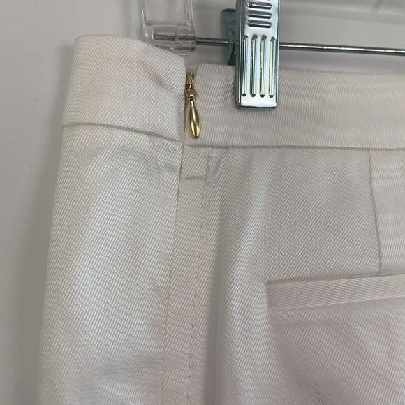 Per Se NWT White Wire Slacks with Slit