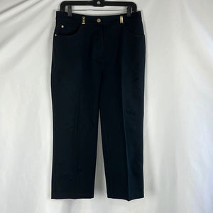 St John Navy Denim Crop Pants