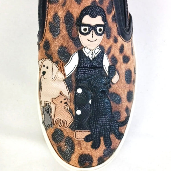 Dolce & Gabbana Animal Print With Man And Dogs Cats Sneakers.