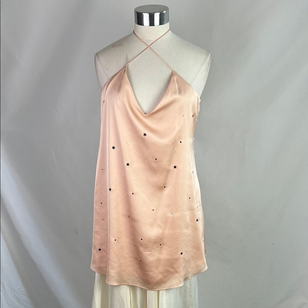 For Love and Lemons Pink w Stars Slip Dress