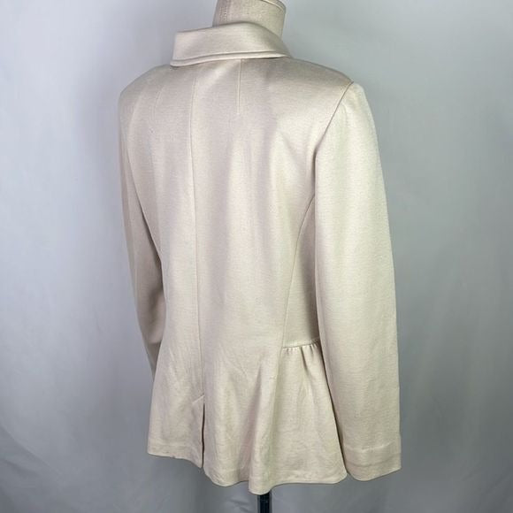 St John Cream Jacket With Cream Beaded Buttons