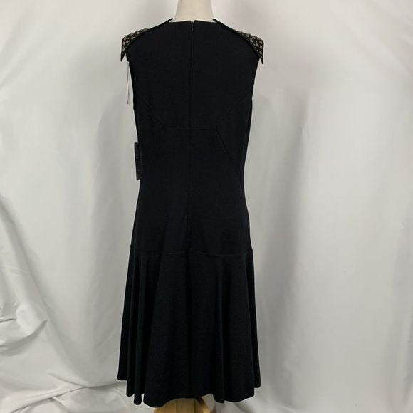 Nue by Shani NWT Black Dress With Studded Shoulders
