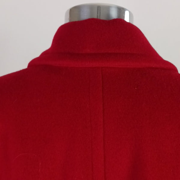 Yves Saint Laurent Vintage Red Wool 3/4 Peacoat