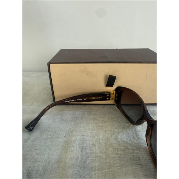 LOUIS VUITTON GOLD GLITTER BROWN IN BOX SUNGLASSES