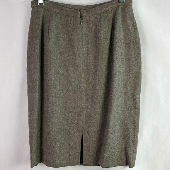 Burberry Vintage Olive Jacket and Skirt Suit Set