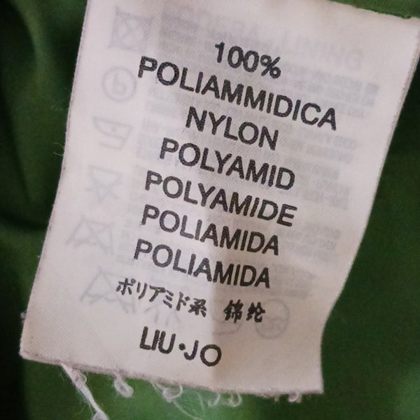 Liu Jo Green Short Puffer Jacket With Belt.