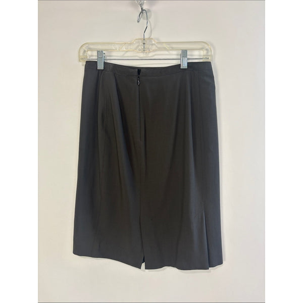 ARMANI COLLEZIONI BROWN WOOL PENCIL SKIRT