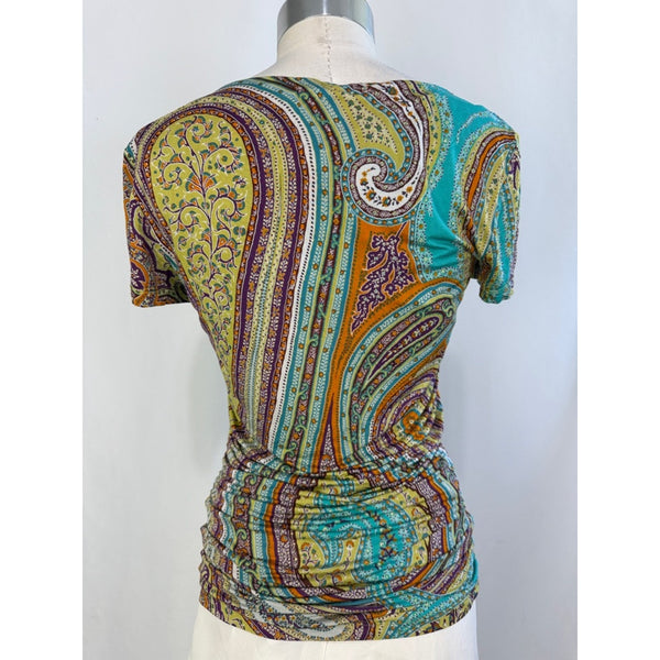 ETRO MULTI PRINT TOP W CINCHED SIDES