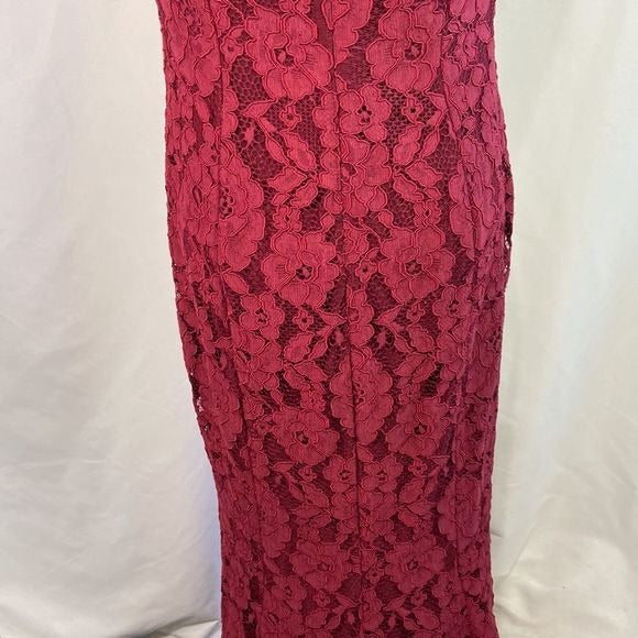 Ralph Lauren Wine Lace Gown