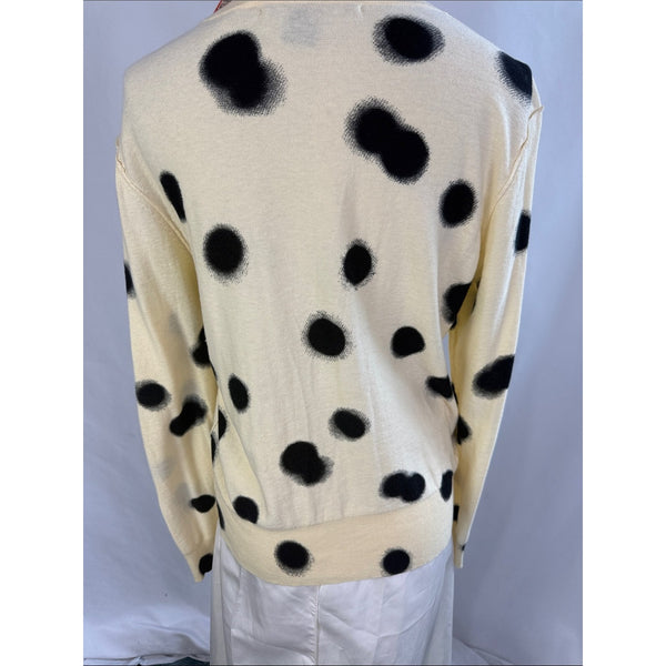 MARC JACOBS CREAM W BLACK DOTS CARDIGAN