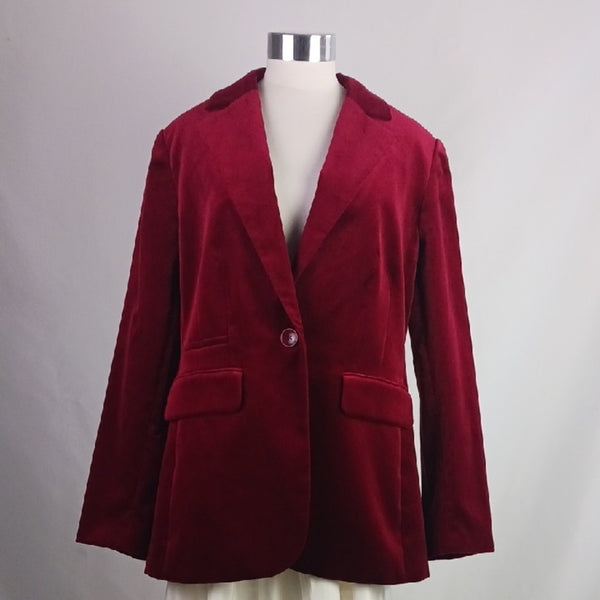 Elie Tahari Nwt Wine Velvet Blazer