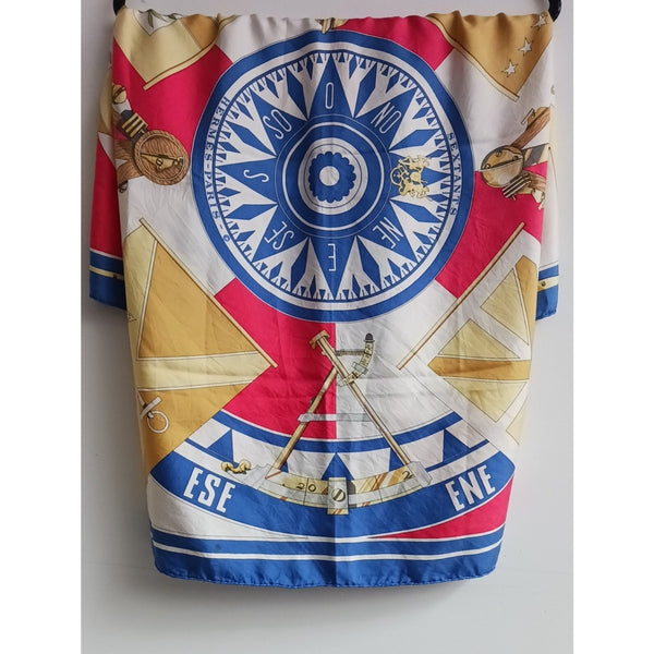 HERMES VINTAGE  SEXTANTS BY L DUBIGEON SCARF
