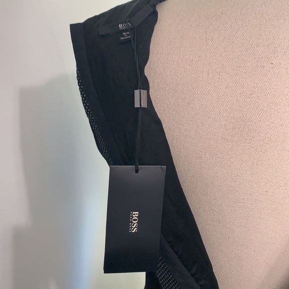 Hugo Boss NWT black grey sheath dress
