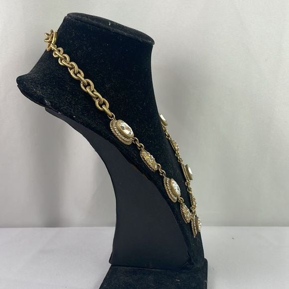 Vintage Elizabeth Cole Cz Circles Necklace