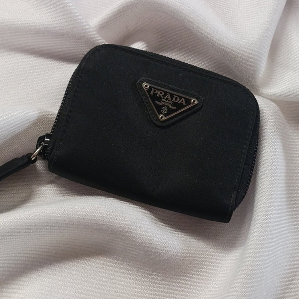 Prada Black Zip Coin Case