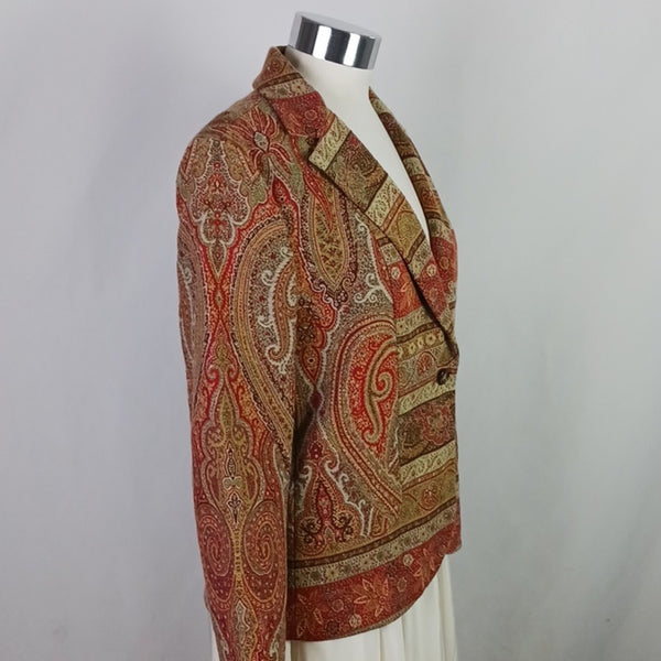 Etro Vintage Paisley Red and Brown Jacket