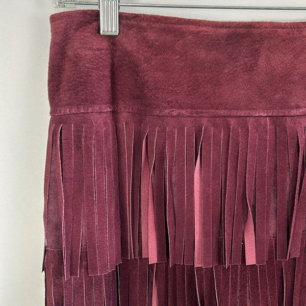 NWT Worth Port Suede Fringe Skirt  Skirt