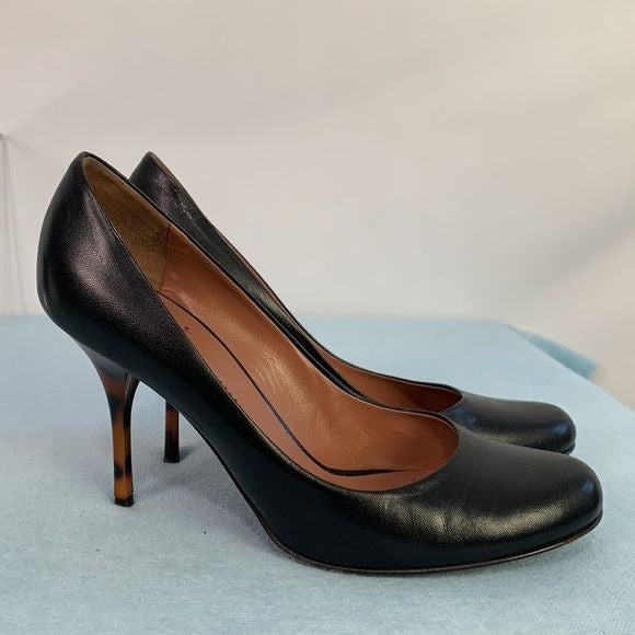Giuseppe Zanotti Design black pumps with tortoise heels