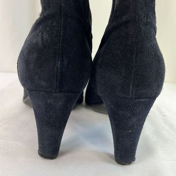 Aquatalia Black Suede Heel Boots