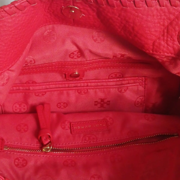 Tory Burch Large Coral Chain Strap Bag.