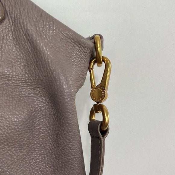 Marc Jacobs Lilac Taupe Leather Double Strap Bag