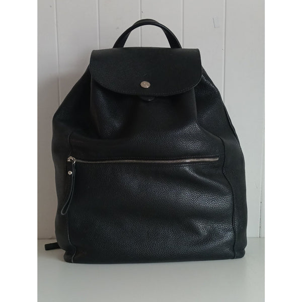 LONGCHAMP BLK LEATHER BACKPACK LA
