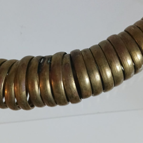 Vintage 1970s 1980s Tribal Brass Necklace.