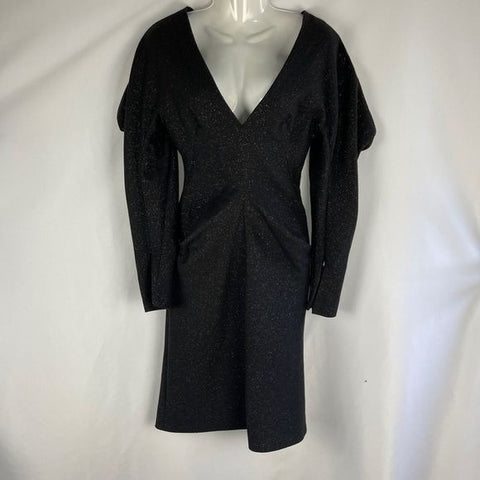 Alexander McQueen black and gold tweed dress