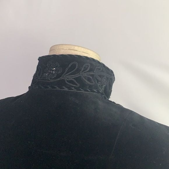 Blumarine black velvet beaded long dress
