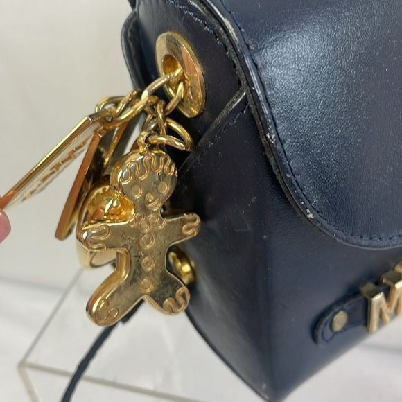 Moschino Vintage Navy Mini Cross Body Bag With Charms
