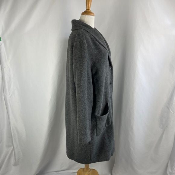 Eileen fisher gray Alpaca blend 3/4 jacket