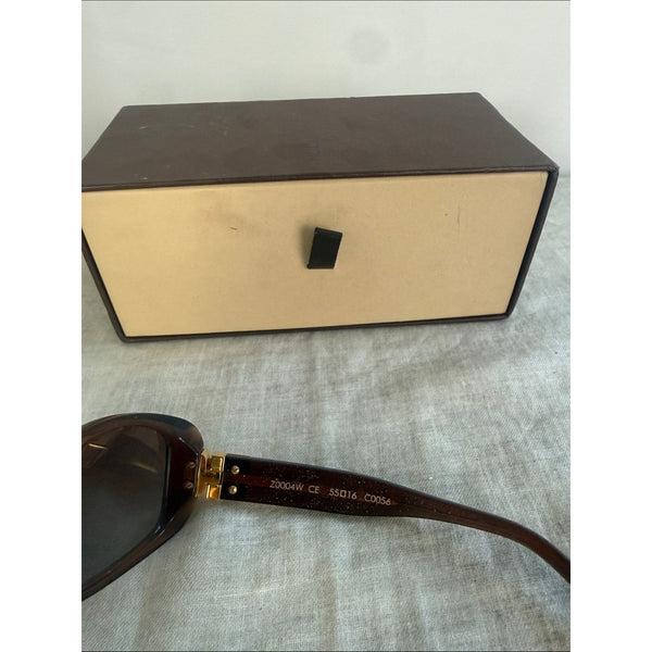 LOUIS VUITTON GOLD GLITTER BROWN IN BOX SUNGLASSES