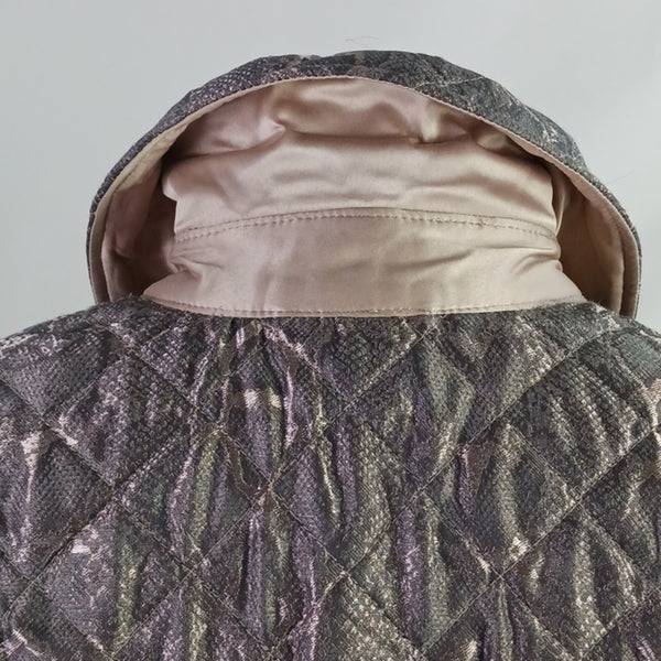Chico's Metallic Snake Quilted Jacket NWT