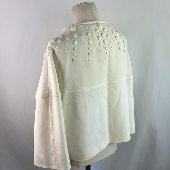 Red Valentino Cream Jacket with Beaded Trim
