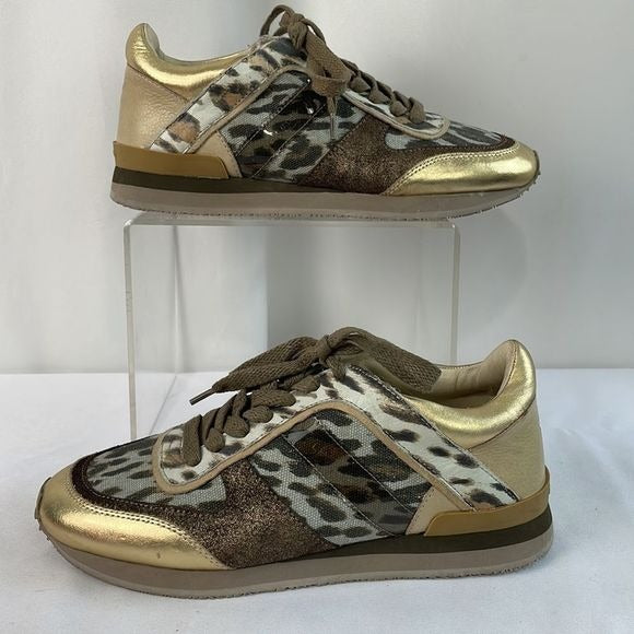 New Liebeskind Gold Animal Print Bronze Sneakers