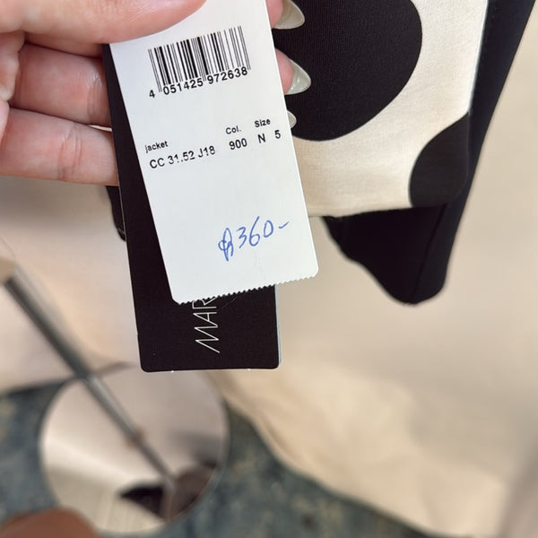 NWT Marc Cain Black With Polka Dots Jacket